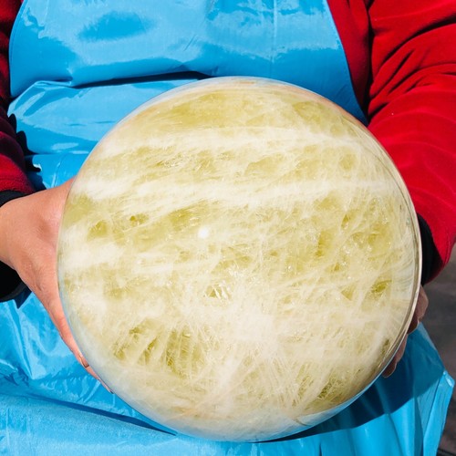 30.36LB Large Natural Yellow crystal ball Quartz Citrine sphere Mineral healing - Picture 9 of 20