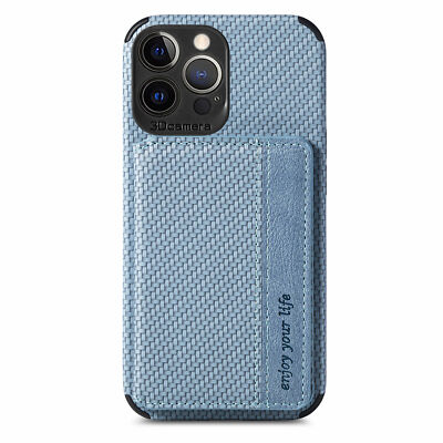RFID Magentic Flip Back Card Holder Wallet Case for iPhone 16e/17e/17 Pro Max/15