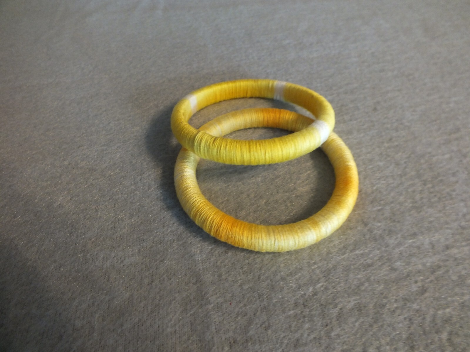 Beautiful Bangle Bracelet Set 2 Thread Wrapped 3/… - image 1