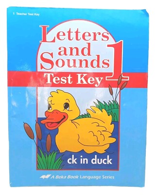 Abeka Book Letters And Sounds 1 Teacher Test Key Homeschool Curriculum 