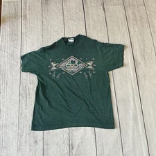 Vintage southwestern print size large teal short sleeve shirt