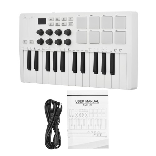 M-VAVE 25 Key USB MIDI Keyboard Controller with 8 RGB Backlit Trigger Pads J6K3 - Picture 12 of 12