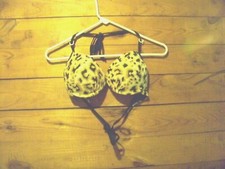 Womens Animal Print Push Up Bikini Top Size Medium EUC