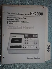 Harman Kardon hk2000 hk 2000 manuale di servizio libro riparazione originale nastro stereo 