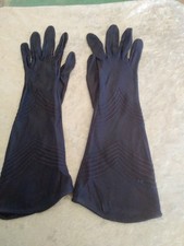 Vintage Vass Raalte Ladies Dress Gloves Navy Blue 6 1/2
