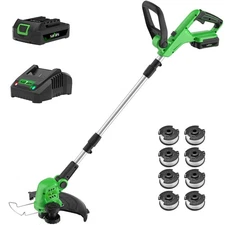 Weed Wacker Cordless, 12 Inch String Trimmer with Battery and Charger, Lightw...