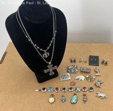 925 Sterling Silver Urban Fetishes Jewelry Lot Native American Southwest Pins