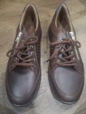 Hotter Men's Dual Fit Leather Shoes, Brown, Size 11 UK Lace-up Closure