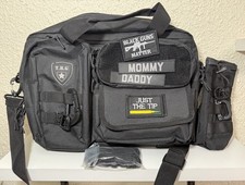 Tactical Baby Gear TBG DEUCE TACTICAL Diaper Bag Black  Bottle Pouch NWOT