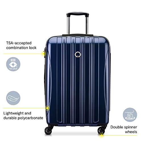 DELSEL PARIS HELIUM AERO HARDSIDE LUGGAGE SPINNER WHEELS BRUSHED CHARCOAL 24"