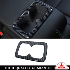 Rear Water Cup Holder Panel Trim For Nissan Sylphy Sentra 2020-2024 Carbon Fiber