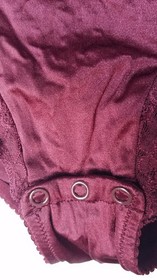 La Perla Lingerie Bodysuit Burgundy Lace with Tulle overlay Size:  3 (M)