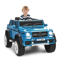 12V Licensed Mercedes-Benz Kids Ride On Car RC Motorized Vehicles w/ Trunk Navy