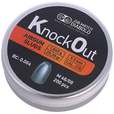 JSB KnockOut Slugs .216 / 5.50 mm, 1.645 g, 200 pcs