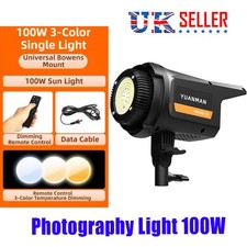 100W LED Video Light Continuous Spotlight Lamp Stuido Bowens Mount Photography