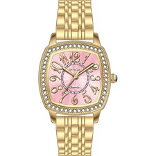 Invicta Women's Watch Wildflower Quartz Pink Dial Yellow Gold Bracelet 69365