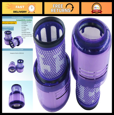 2 Pack V11 Filter Replacement for Cordless Vacuum - Fits Dyson V11, V15 Models
