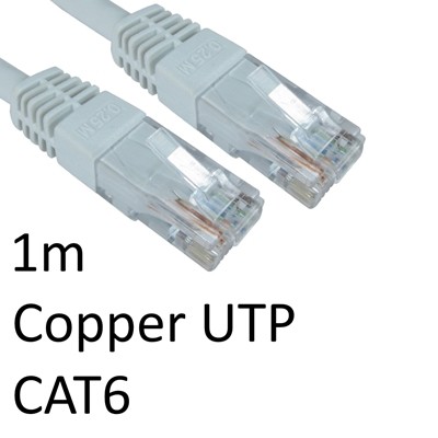 Rj45 m auf Rj45 m Cat6 1 m weiß OEM geformt Boot Kupfer UTP Netzwerkkabel