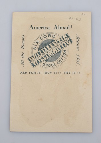 Victorian Trade Card Willimantic Linen Thread Company Atlanta 1881 Sexy Swing - Picture 2 of 2