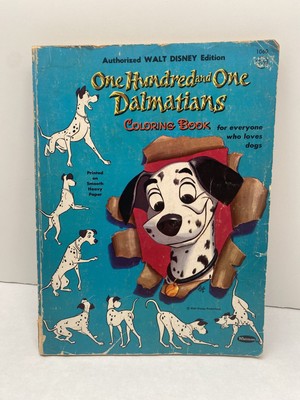Vintage Disney 101 Dalmatians Coloring Book 1960 Whitman Books