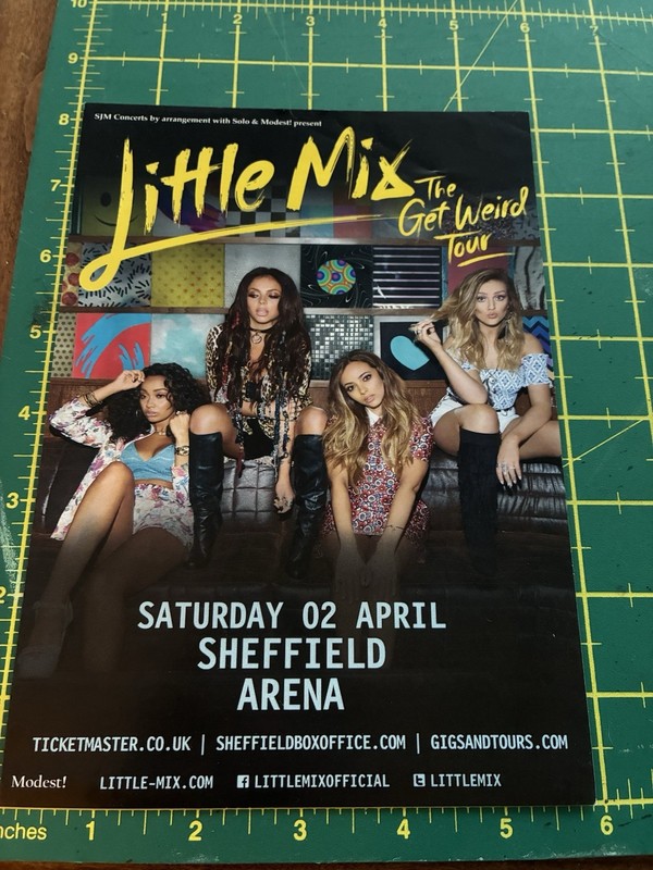 Little Mix 8” X 6” Concert Flyer Poster Original Sheffield UK RARE & COLLECTABLE