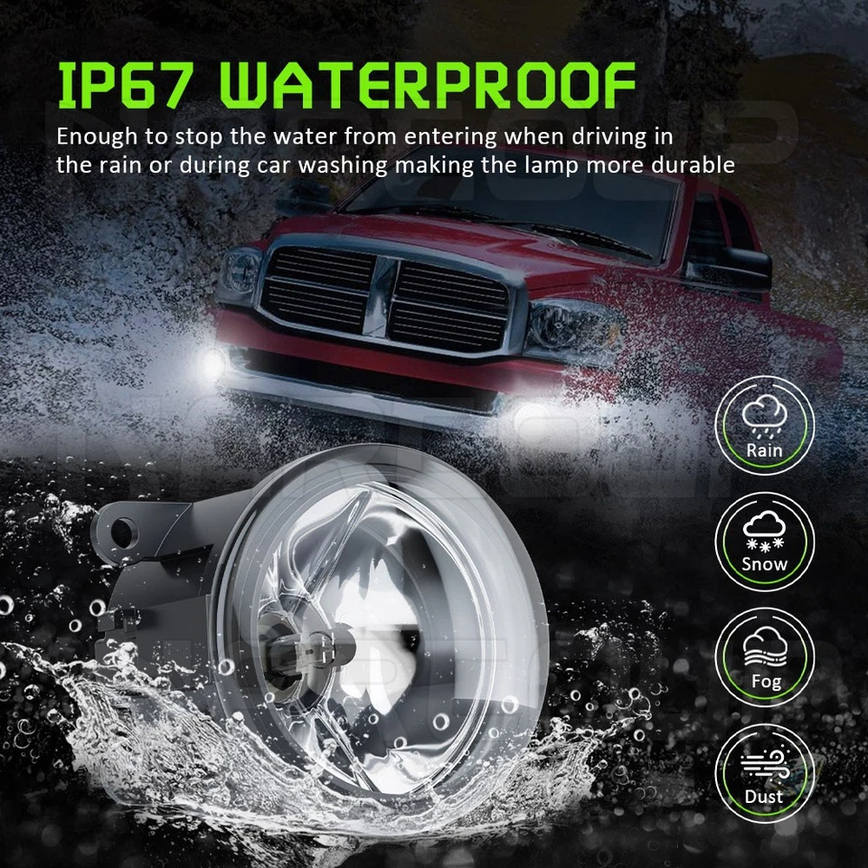 PAR de luces antiniebla delanteras de conducción para Ford Transit Connect 2011-2023 lente transparente Foto 4 de 4