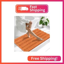 Smiry Thick Chenille Bathroom Runner Rugs 44x24, Absorbent Bath Mat, Clay
