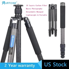 69 in Carbon Fiber Camera Tripod Monopod Compact Travel Tripod for SLR DSLR