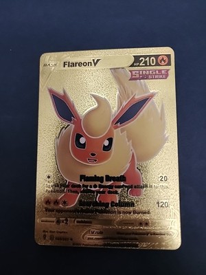 Pokémon Flareon V 169/203 Single Strike Evolving Skies Gold Foil