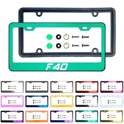Laser EtchedCustomize Stainless Steel License Plate Frame Metal Caps New fit-f40