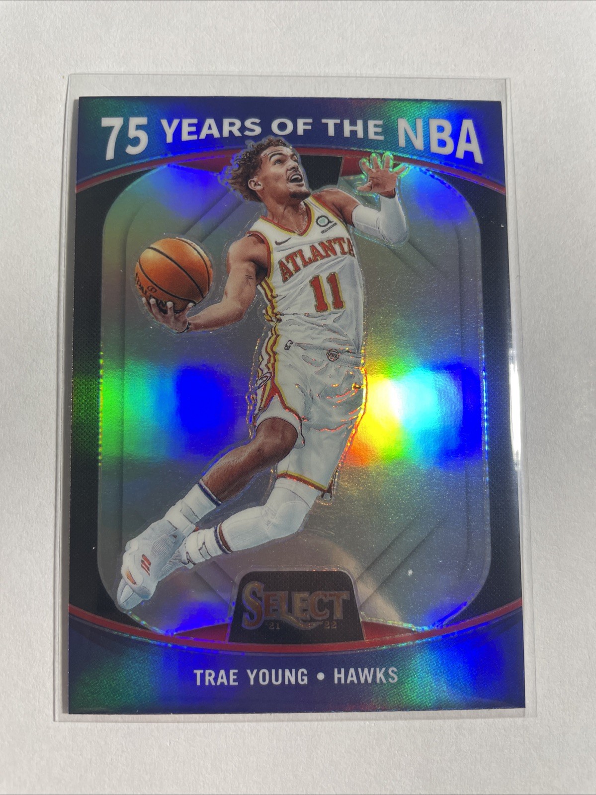 2021-22 Select Trae Young 75 Years of the NBA Silver Prizm #53 Hawks