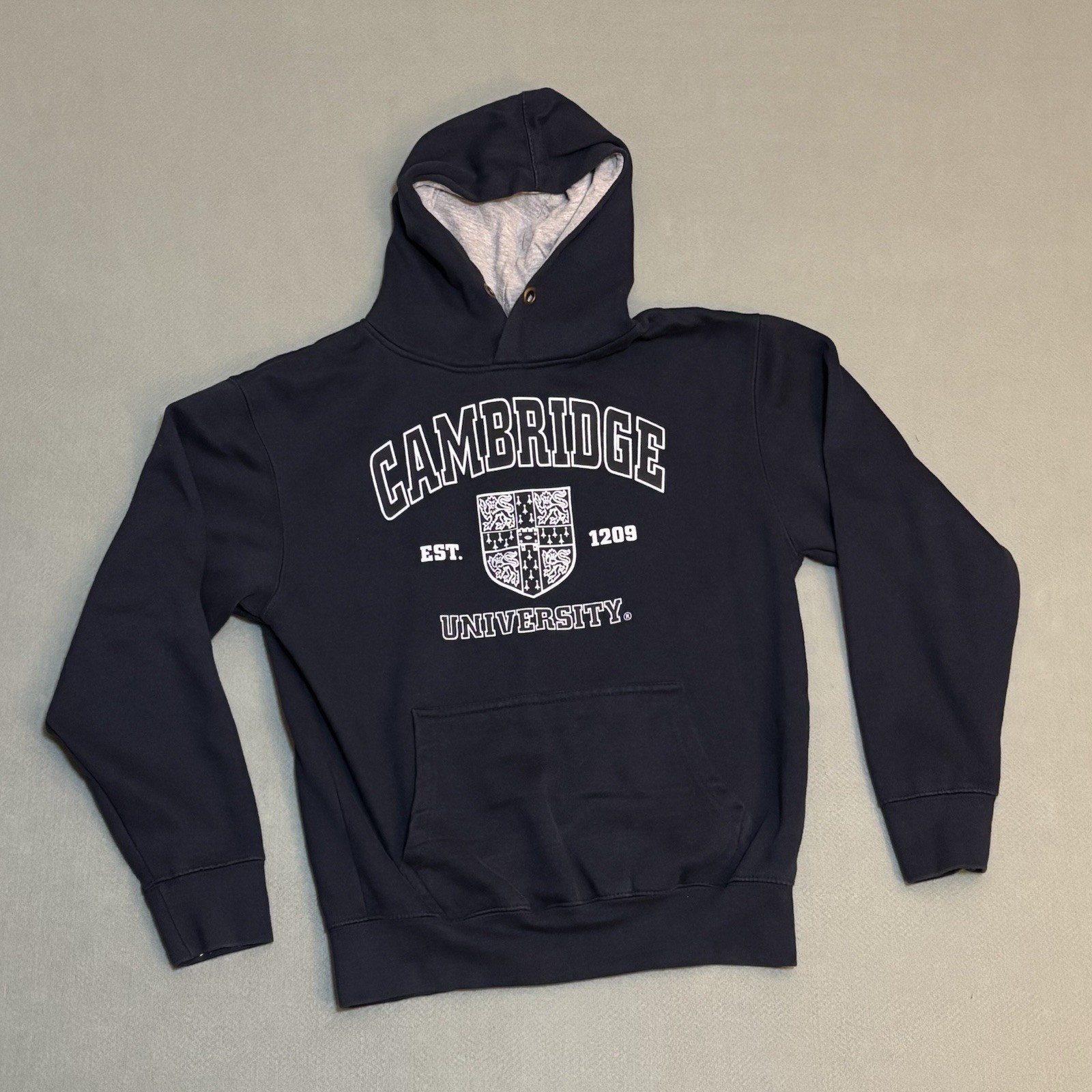 Official University Of Cambridge Navy Blue Pullover Hoodie Sweatshirt Size M