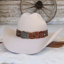 Feather Hat Band for Western Cowboy Hats, Fits All Styles - The Shikoba I