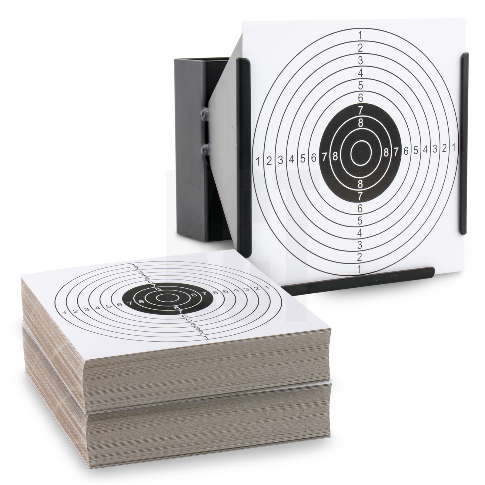 14CM SHOOTING FUNNEL +200 PAPER TARGETS | PELLET CATCHER HOLDER AIR RIFLE RANGE