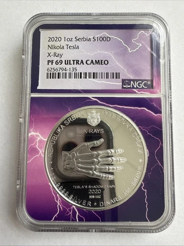 2020 Serbia Nikola Tesla - XRay 1 oz Silver Proof - NGC PF69 UCAM