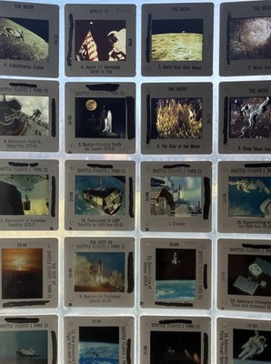 NASA Apollo 11 14 15 17 35mm Slide Collection (60) Astronaut Moon Shuttle