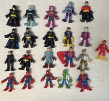 Fisher Price Imaginext Batman Superman Spiderman Flash And Villains Lot Of 21
