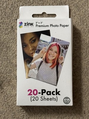 Zink 2''x3'' Premium Photo Paper (20 Pack) Compatible with Polaroid Snap & More