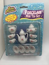 Petite Princess Porcelain Mini Tea Set, 13 Pieces Floral Design