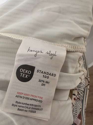 NWOT* Konges Slojd Cale Swimsuit - cherry stripe 5/6Y - Picture 5 of 7