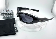 OAKLEY MONSTER DOG POLISHED BLACK W/ BLACK IRIDIUM SUNGLASSES AUTHENTIC RARE 8