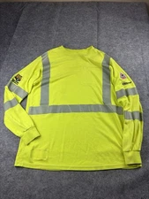 Bulwark FR Men's L Lightweight Long Sleeve Hi-Visibility T-Shirt Flame Retardant