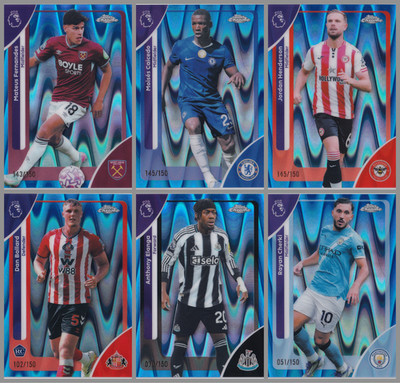 Topps Premier League Chrome 2026 Blue RayWave /150 Refractor