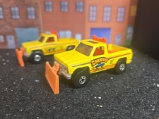 Vintage 1979 Hot Wheels Chevy C-10 Pickup Truck Yellow Speedy Removal Snow Plow