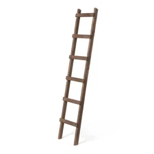 Wooden Loft Display Ladder Aged Wood Finish