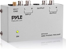 Pyle PP777 Phono Turntable Preamp Mini Electronic Audio Stereo Phonograph