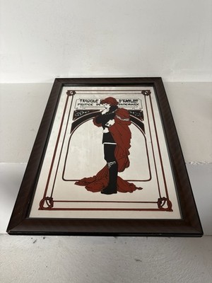 Vintage Prince Of Denmark Tragique Hamlet 70er Mucha Spiegel Jugendstil 20x14''