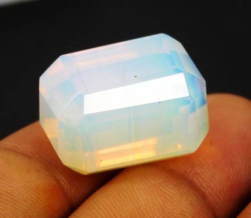 Pietra preziosa sfusa taglio cubo opale giallo blu australiano naturale 56,40 ct certificata - Foto 9 di 9