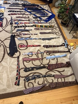 Lot 128 (63 Ties, 25 Dress Shirt15Hanker Chiefs, 15 Bow Ties,15 Suspensors) New