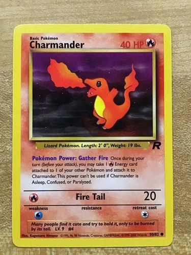 LP Pokemon TCG - Charmander 1st Edition 50/82 - Team Rocket